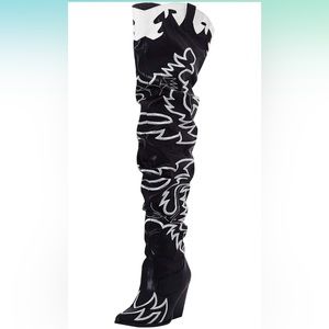 Cape Robbin | Hilda Over The Knee Thigh HIGH Chunky Low Heel Boots